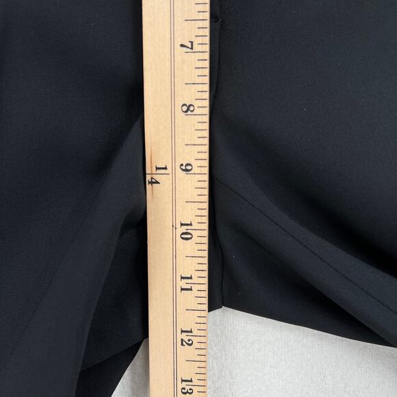 REISS Lee Trouser Pants Womens 4 Black Wool Mid Rise Tailored Slim Ankle Crop - Picture 14 of 15